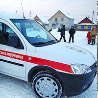 Новий автомобіль для сільської амбулаторії. Новий автомобіль для сільської амбулаторії.